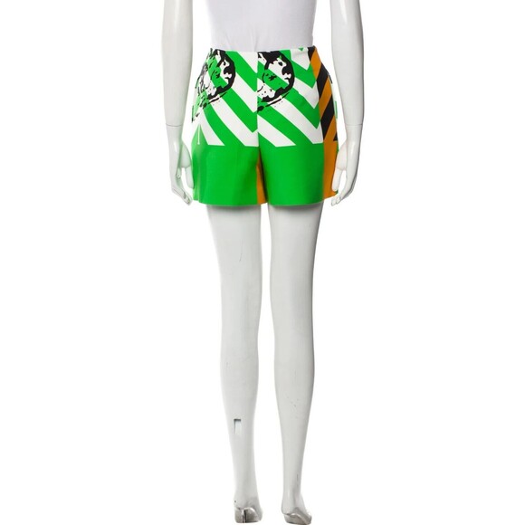 RUNWAY $3.8K NWT. Christian Dior Printed Mini Shorts Size FR 36 / US 4 green - Picture 14 of 16